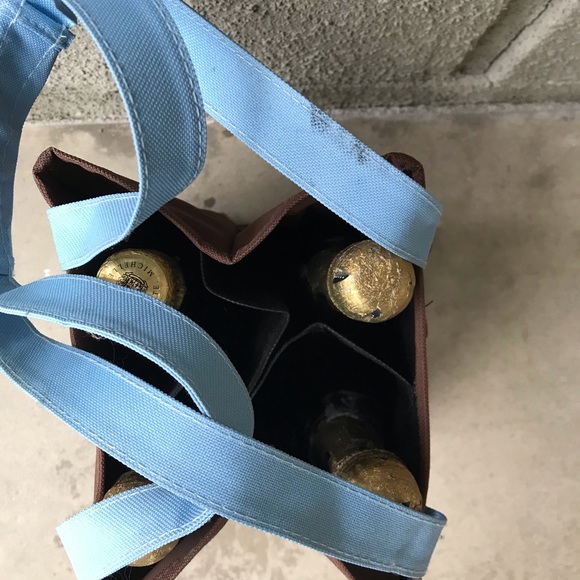4 Bottle Canvas Wine Tote - Picture 5 of 9